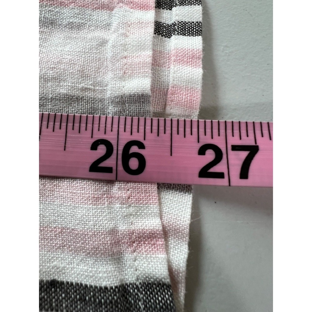 J Jill Love Linen Essential Shirt Button Up Long Sleeve Beachy Striped PS - Picture 7 of 7